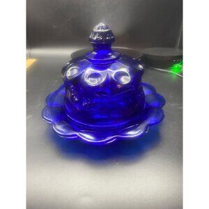 Mosser Cobalt Cherry Thumbprint Domed Butter